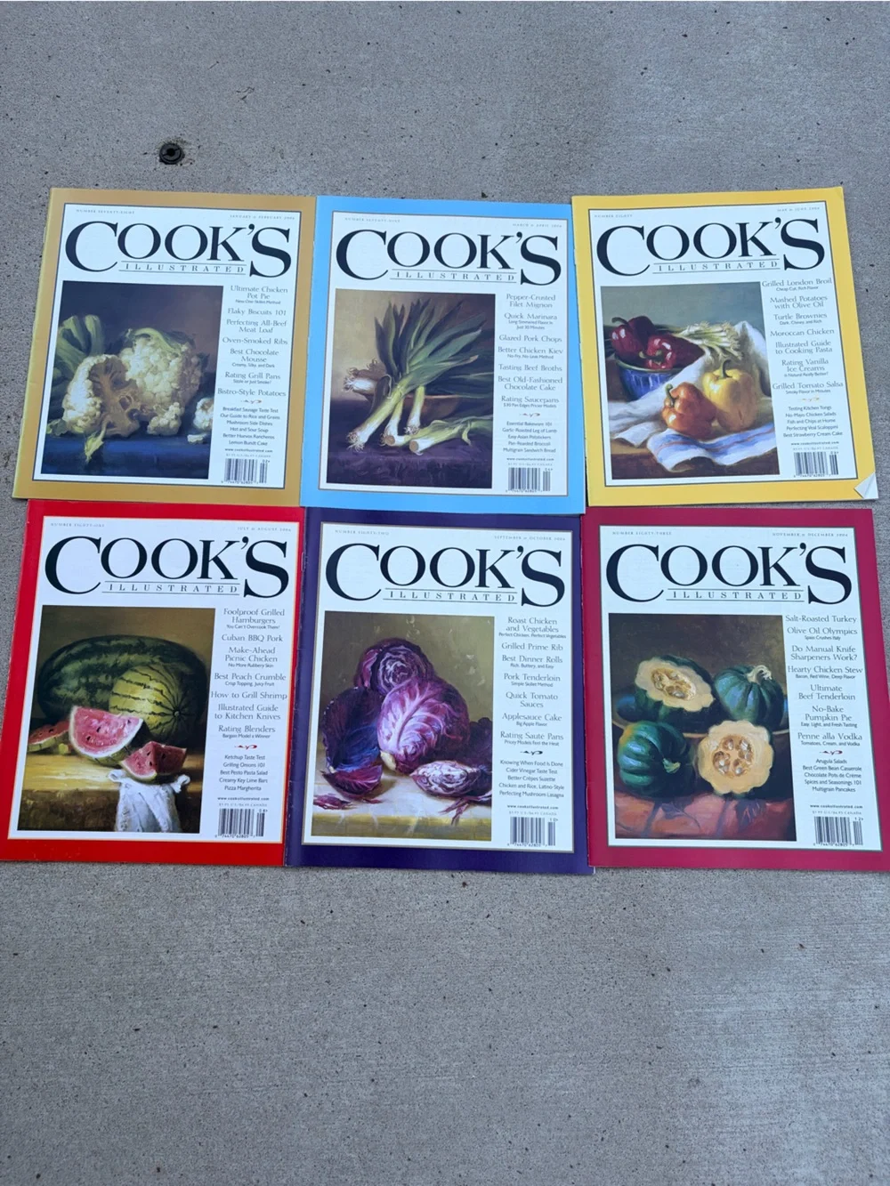 Cook’s Illustrated 2006 complete collection of 6 issues